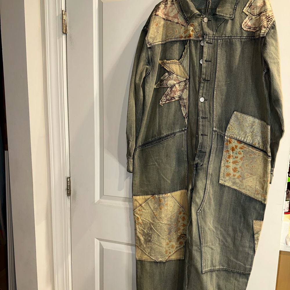 Blue Velvet Denim patchwork jumper